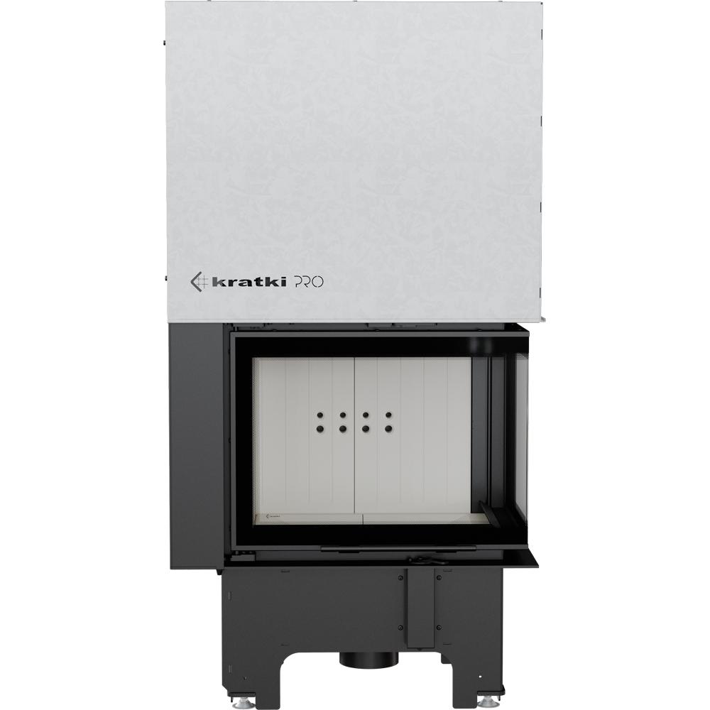 Стальной камин KRATKI VNP 610/430 9 кВт Ø 200 Подъемный