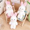 10Pcs Cartoon Animal White Rabbit Plush Keychain Easter Party Bunny Plush Dolls  Holiday Gift