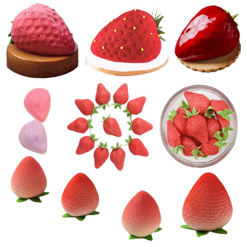 Силиконовая форма для выпечки на 6 ячеек для черничного муссового торта, форма для десертов в виде фруктов, для шоколадного пудинга