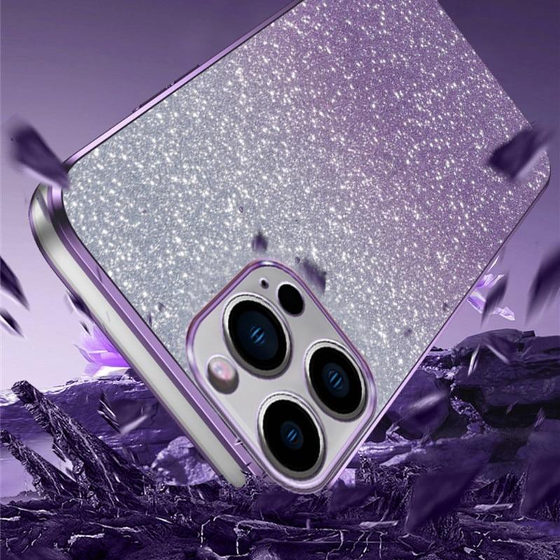 Модные блестящие чехлы 2 в 1 для iPhone 15 Pro Max 14 Plus 13 12 Mini 11 X XR Xs 7 8 SE 2022 Силиконовый чехол из ТПУ Защитная задняя крышка