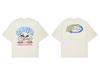 Unisex Casual Cotton Short Sleeve T Shirt White Cross Graphic Print Sports Tee Crew Neck Summer Loose Fit Streetwear Top