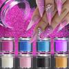 8 Colors Caviar Beads Crystal Tiny Rhinestones Reflective Laser Nail Art Decorations AB Color Glass Decorations Nail
