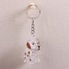Cute Transparent Dog Hair Storage Cute Pendant Keychain Bag Pendant Couple Car Key Chains Jewelry Souvenir Collection Gift