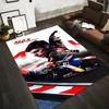 Racing Driver with Car Action Scene Rug Non-slip rug suitable for living room and bedroom sofas.