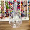 With Hole Transparent Shatterproof Drop-Shaped Fillable Clear Decorative Balls Hanging Decorations