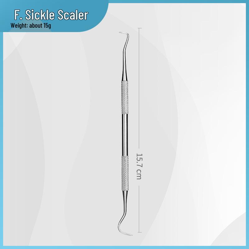 Набор стоматологических инструментов: Двусторонний зонд из нержавеющей стали, ротовое зеркало и набор для чистки зубов