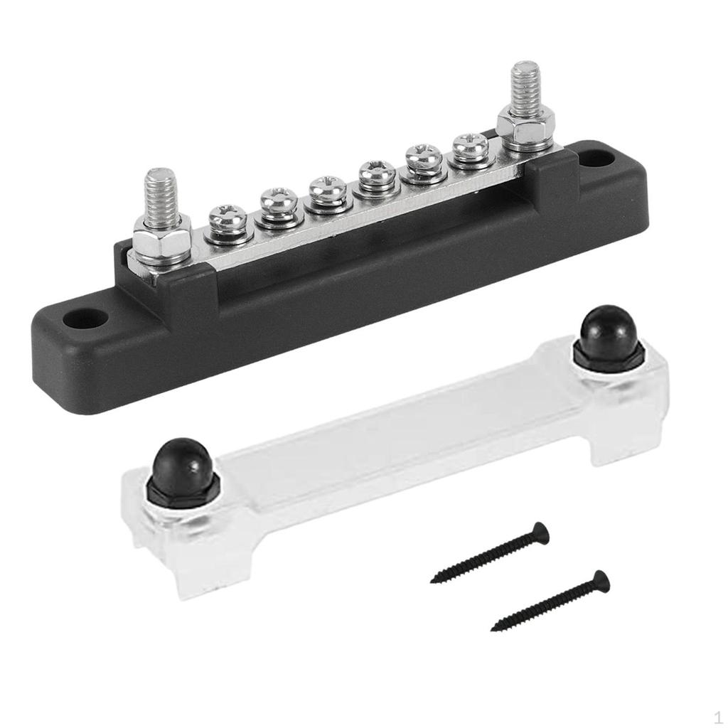 6-Way Copper Busbar Power Distribution Block for Automotive And Marine Use