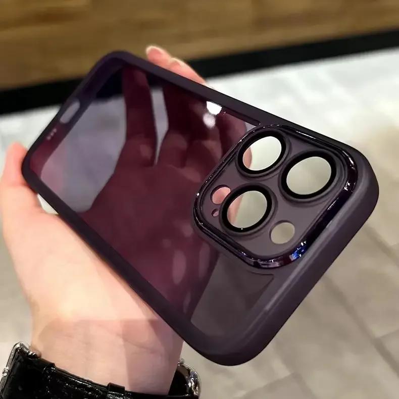 Роскошный Мягкий Прозрачный Чехол Для IPhone 16 14 13 12 11 15 Pro Max X Xs Max XR Plus SE Ударопрочный Силиконовый Бампер Чехол
