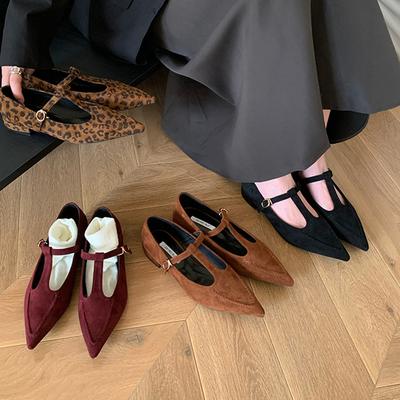 Мода Bailamos 2024 Осень Женские балетки с острым носком Сексуальные неглубокие сандалии-слипоны Обувь Мода Низкий каблук Женские Элегантные Туфли-лодочки для платья