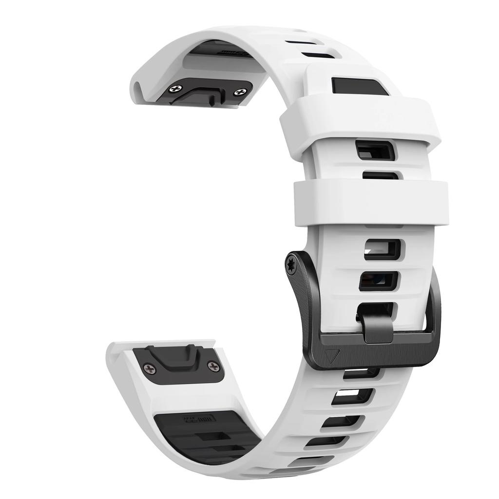 Винтовое стальное крепление Силиконовый ремешок Для Garmin Fenix 8 7 E 47 мм 7X Pro 51 мм Epix/6 6X/Instinct 3 50 мм 45 мм QuickFit 26 мм 22 мм Ремешок