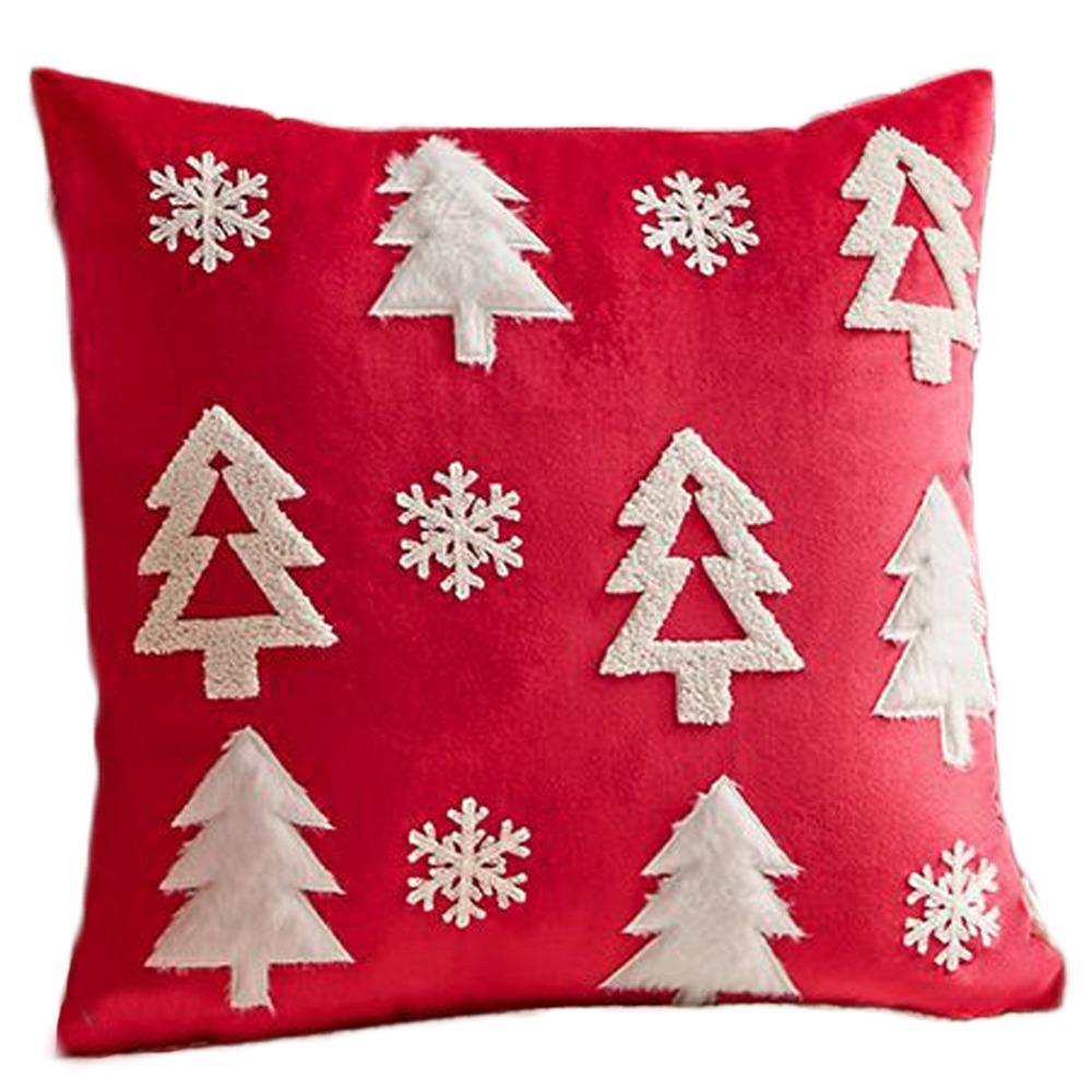 INS Style Throw Pillowcover Christmas Tree Cushion Cover Velvet Christmas Pillowcase Sofa/Bed