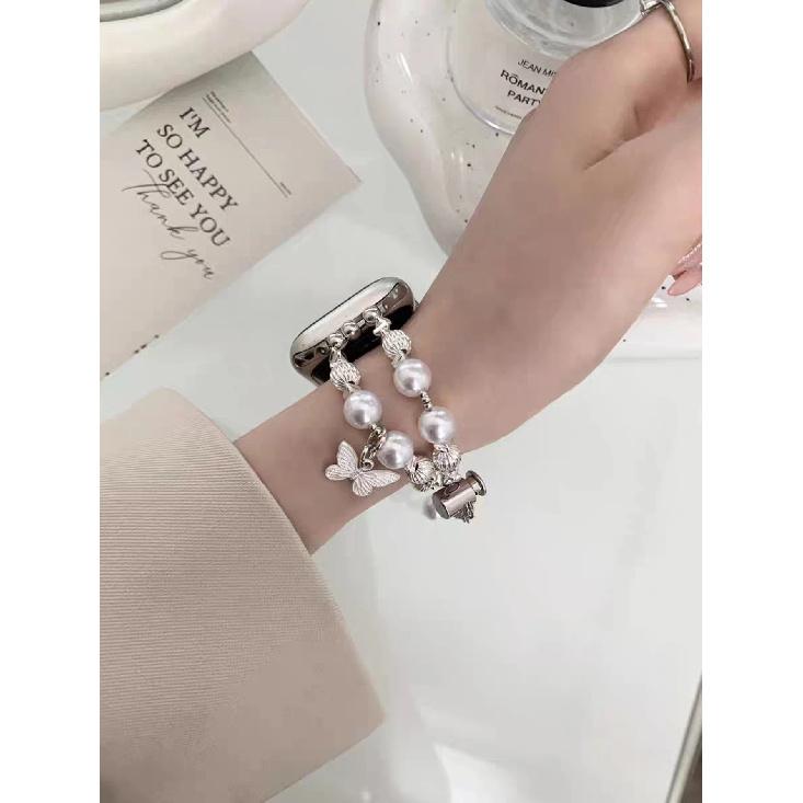 New Butterfly Strap Beads For Apple Watch band women link Series 11/8/7/6/10/9 40mm 41mm 38mm 42mm 44mm 45mm 46mm