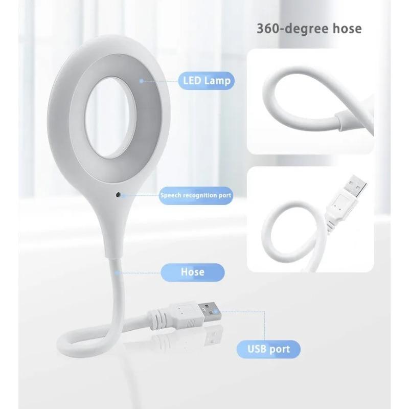 USB ночник с интеллектуальным голосовым управлением, искусственный голосовой контроль, затемнение, интеллектуальный голосовой ночник, прикроватная лампа