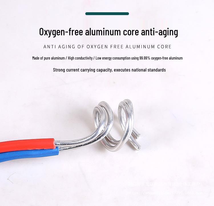 2-Core Aluminum Electrical Wire: 2.5, 4, 6 Sq. Flame-Retardant Sheath for Household & Outdoor Use