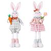 Standing Telescopic Rabbit Doll Easter Theme Party Supplies Home Decoration Ornaments Dwarf Doll