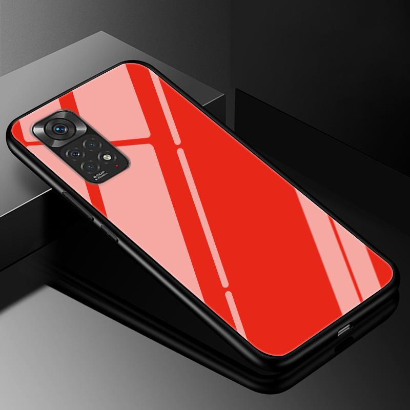 Чехол-бампер из градиентного закаленного стекла для Xiaomi Redmi Note 11 Pro Plus 11pro+ 12 11E 10 8 9 Pro 11s 9t 8T 10s 9s Защитное стекло