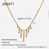 Exquisite zircon fringed pendant collarbone chain plated 18K gold stainless steel waterproof necklace light luxury niche accessories