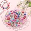 7/14/21 шт. европейские большие отверстия интервальные бусины смешанные цвета шарм освещение бусины ожерелье браслет ювелирные изделия производство поставки