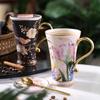 Nosin Pastoral Ceramic Mug with Lid & Spoon | Light Luxury Creative Cup for Men & Women