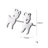Xiaomi Skyrim Cute Animal Stud Earrings Flamingo Hedgehog Deer Chihuahua Rhinoceros Cat Fish Dog Paw Black Stainless Steel Earring Gift