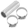 X AUTOHAUX Hose Joint Pipe Set with 2 Clamps Aluminum Alloy 25mm OD 76mm Length