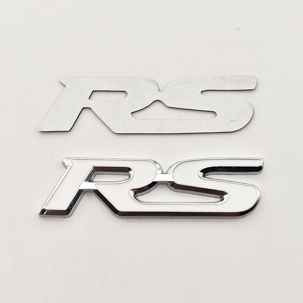 3D Metal Car Sticker RS Logo Badge Rear Trunk Fender Front Grill Emblem For Honda FIT Jazz Civic HRV Jade City CRV Acceessories
