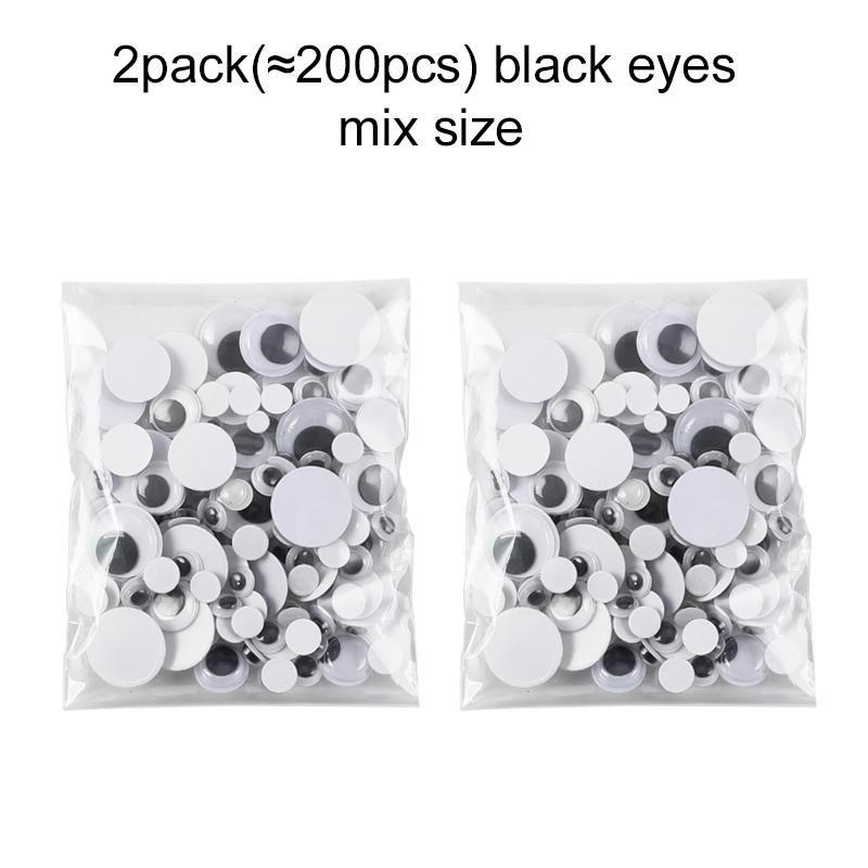 100 шт./упак. Самоклеящиеся глазки-шарики для кукол, аксессуары, глаза для DIY, скрапбукинга, поделок, рукоделия, ручной работы, игрушек TMZ