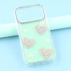 For iPhone 17 Pro Max Case Rhinestone Edge Pearl Love Decor TPU+PC IMD Phone Cover