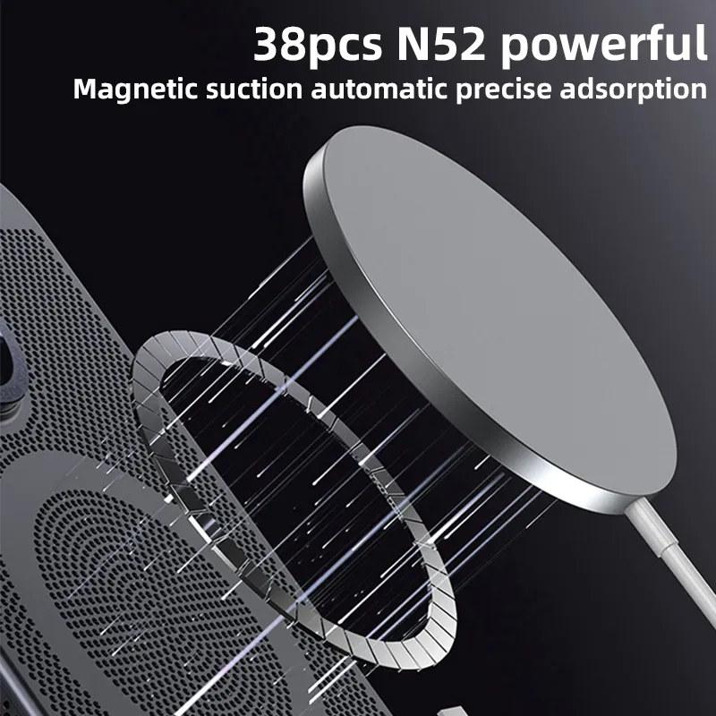 Metal Lens Protection Breathable Mesh Magnetic Magsafe Wireless Charging Hard Phone Case For iPhone 11 12 13 14 15 16 Pro Max Cover