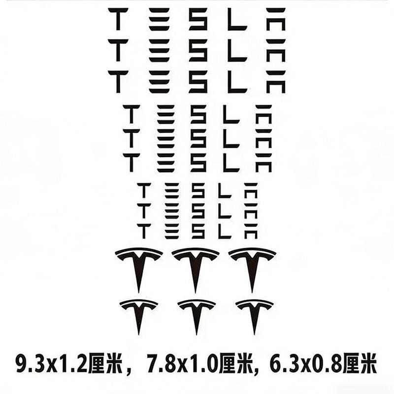 6PCS/Set For Tesla Model 3 Y S X Roadster SpaceX Modified Car Wheel Brake Caliper Stickers Tire Decoration Decals Auto AccessoryW