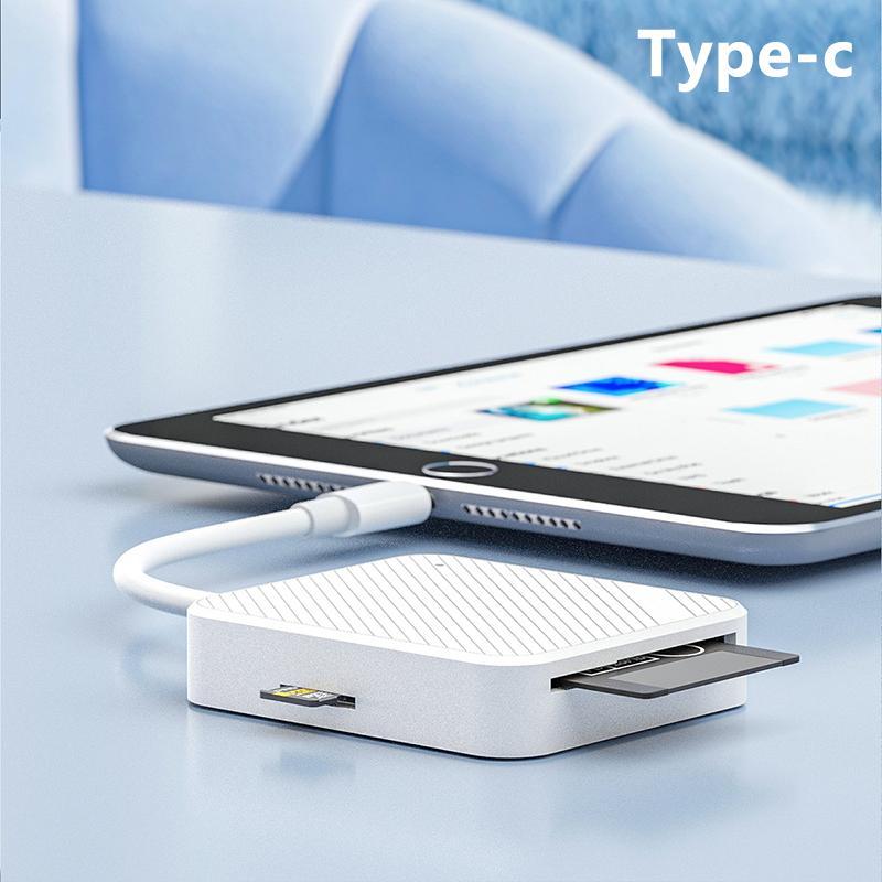 Многофункциональный кардридер 4 в 1 для телефона Type-C, для Sm Xd Sd M2, адаптер для карт для ноутбука, компьютера, ПК, для Lightning, USB-C