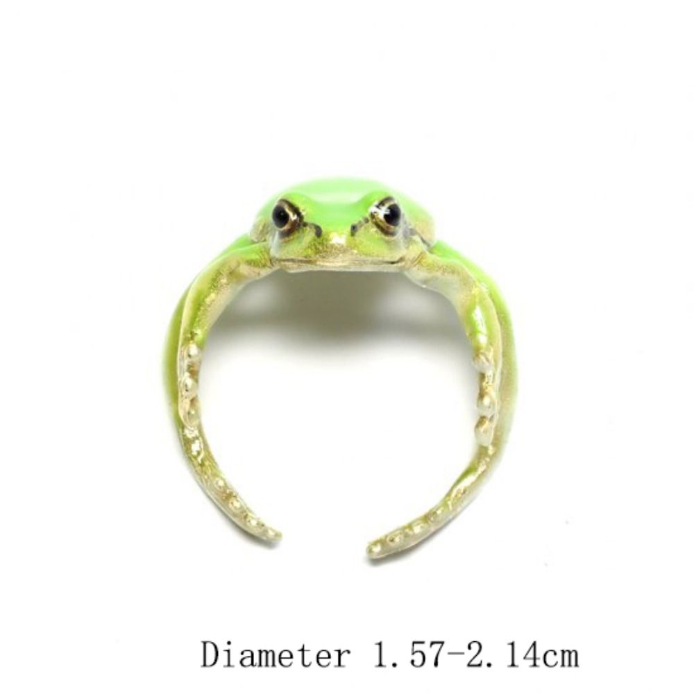 Alloy Frog Open Rings Opening Adjustable Ring Gift Tree Frog Ring For Women
