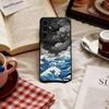 Чехол для телефона Аниме Великая волна в Канагаве Для Samsung S25, S24, S21, S22, S23, S30, Ultra, S20, Plus, Fe, Мягкий силиконовый Черный чехол