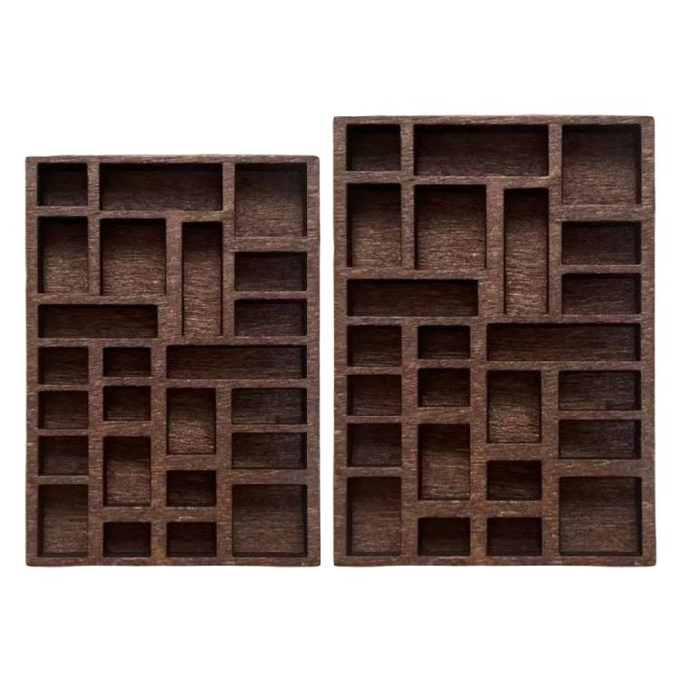 Модная миниатюрная деревянная полка-витрина для безделушек Карманный хрустальный ящик Портативный держатель для украшений для мужчин и женщин