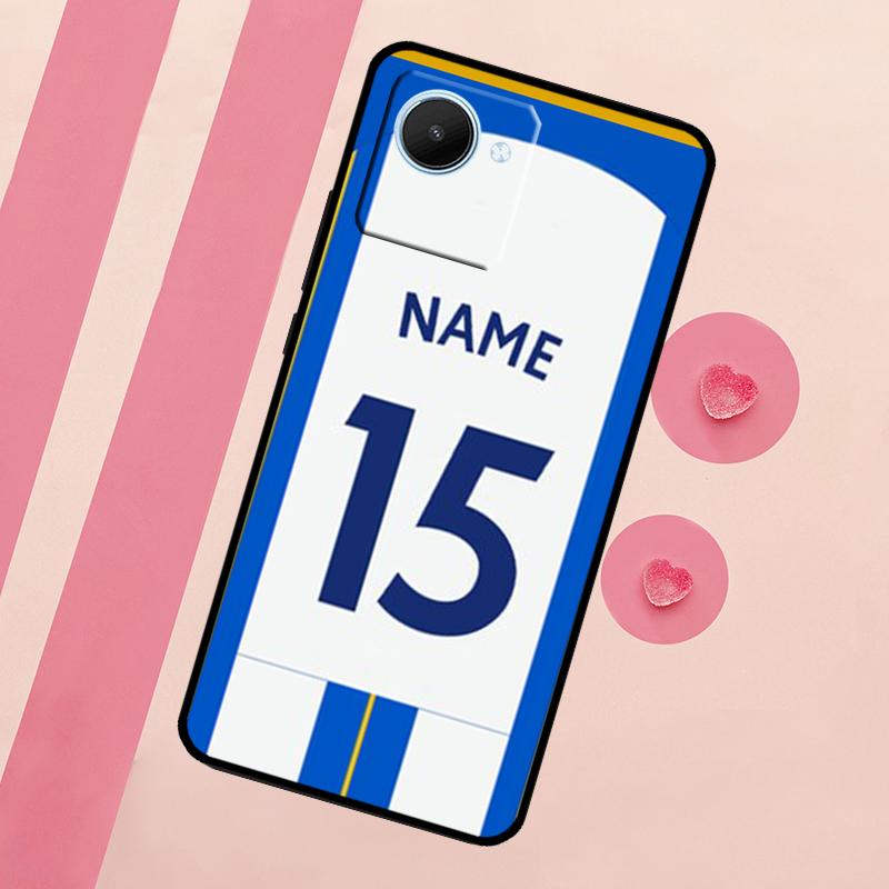 Чехол с индивидуальным футбольным номером для Realme C33 C55 C30 C31 C35 C53 C11 C15 C25s C21Y GT Neo 5 3T 2T 9 10 11 Pro Plus