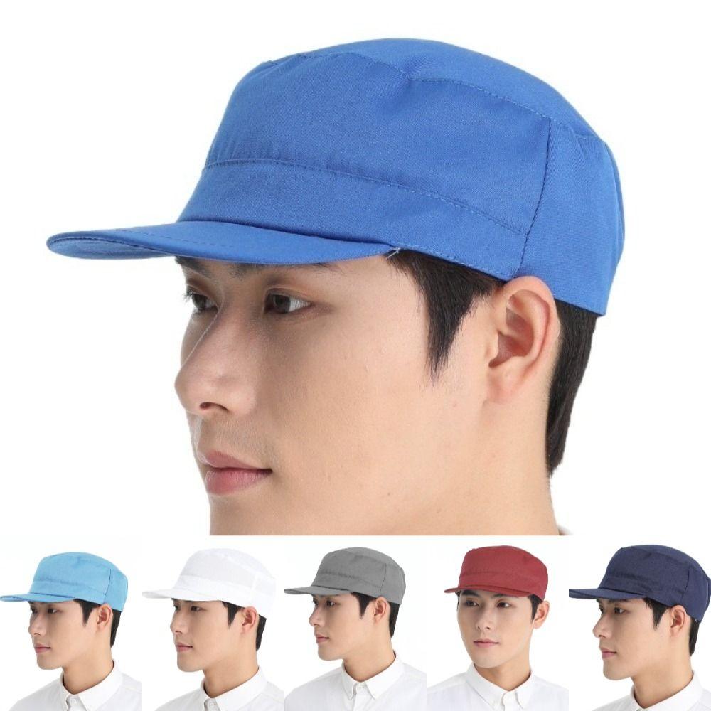Washable Work Hat Dust-proof Hair Nets Cap Unisex Chef Hat Food Service