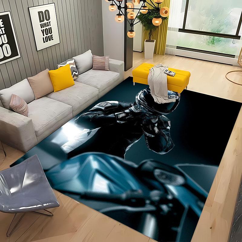 Крутые ковры для мотоциклетного шлема с 3D-печатью для дома, гостиной, детской спальни, дивана, придверный коврик, кухонные коврики для пола, противоскользящий декор