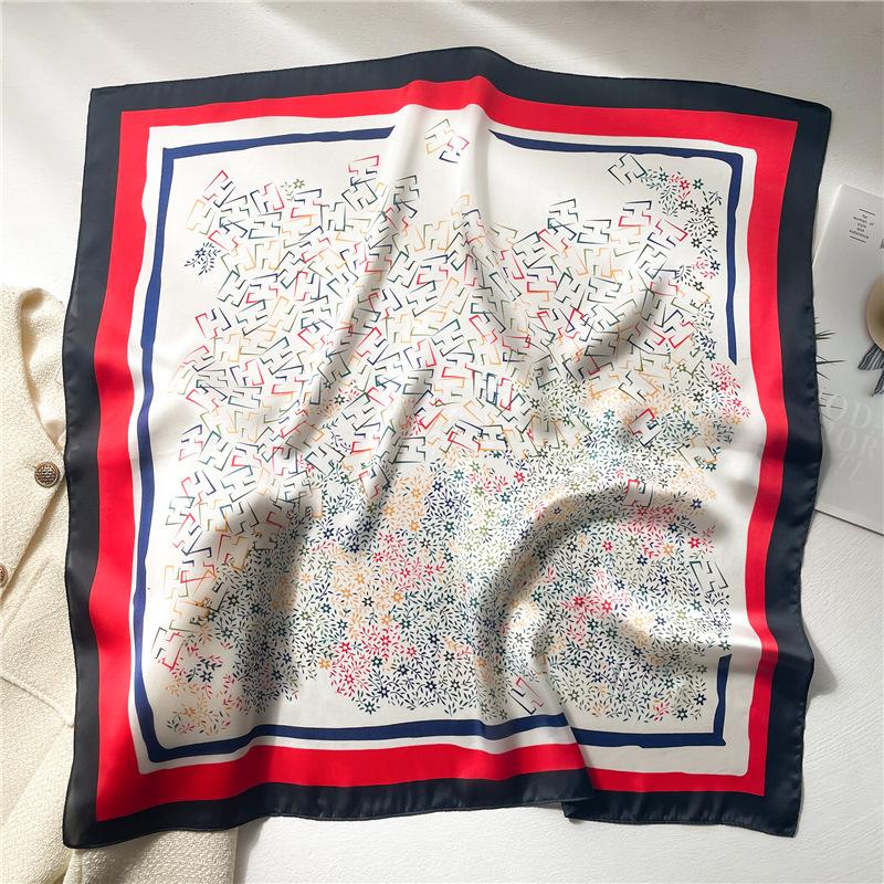70 * 70cm New Silk Small Square Scarf For Women'S Neck Protection Professional Scarf Versatile Hair Tie Headscarf Scarf