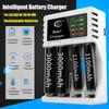 Stable LED Indicator Rechargeable Adapter 4 Slot Intelligent Battery Charger Fast Charging Dock