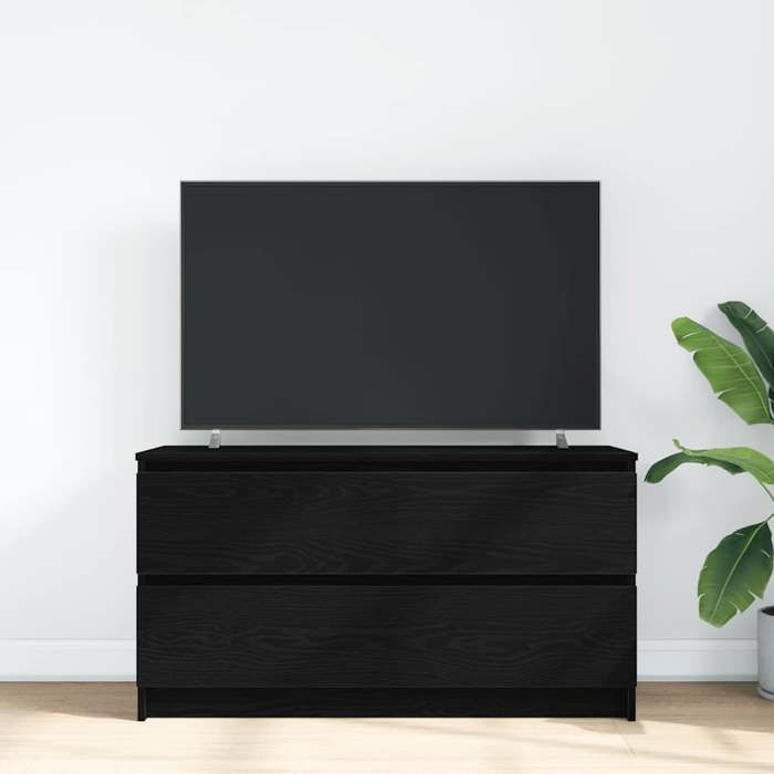 VidaXL TV Stand Black 100x35x54 Cm Engineered Wood, TV Bench, Hi-fi Cabinet, Entertainment Center, TV Sideboard, Furniture 861806
