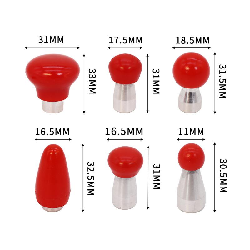 Tap Down OLIVER Combination Car Dent Repair Kit with Rotating Handle and Repair Hook Plastic for Packaging Red/Silver