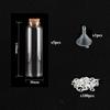 5-10pcs Small Mini Glass Bottles Jars with Cork Stoppers, 100pcs Eye Screws and 1pcs Small Funnels DIY Jewelry Making