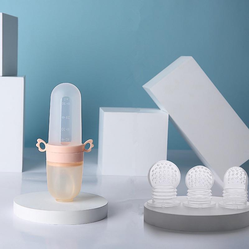 Детский ниблер для фруктов и овощей с силиконовой ложкой