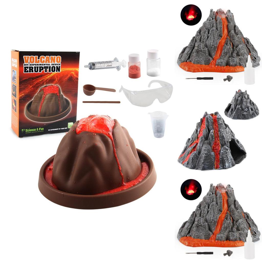 Volcano Eruption Dinosaur Scene Figurine With Smoke Simulation For Kids Gift