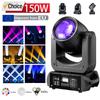 100W LED Lyre Beam Moving Head Light | Sound Activated & DMX Control, Includes Flight Case for DJ/Disco/Wedding/Bar Stages