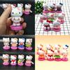 Набор мини-фигурок Hello Kitty из восьми штук, милые мультяшные миниатюры Kt, топперы для торта, подарок