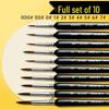 Mali G1220 Wolf Hair Liner Brush for Watercolor, Gouache, Chinese Painting, Nail Art, Oil Painting, and Line Drawing.