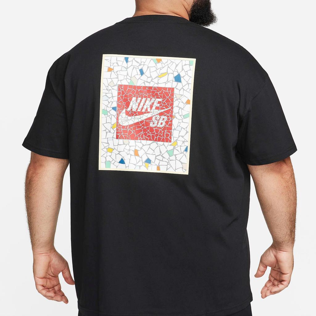Nike Футболки Унисекс Черные С Круглым Вырезом Умеренный Прямой Крой FJ1157-010