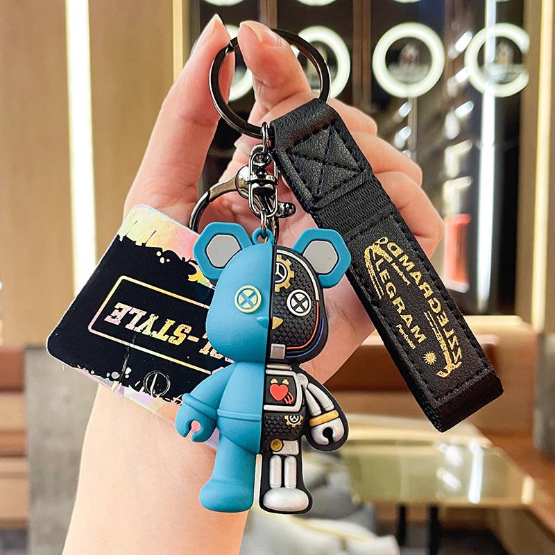 Steampunk Mechanical Bear Keychain Pendant - Unique Gift Doll