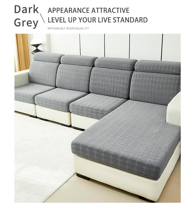 1 Pc Jacquard Sofa Seat Covers Stretch Couch Cover Bench Cover For Living Room Study Sofa Cushion Cover Removable Slipcover